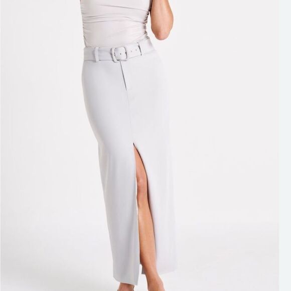 Meshki Daria Suiting Midi Skirt - Ice Grey
Size: XS - Picture 2 of 3